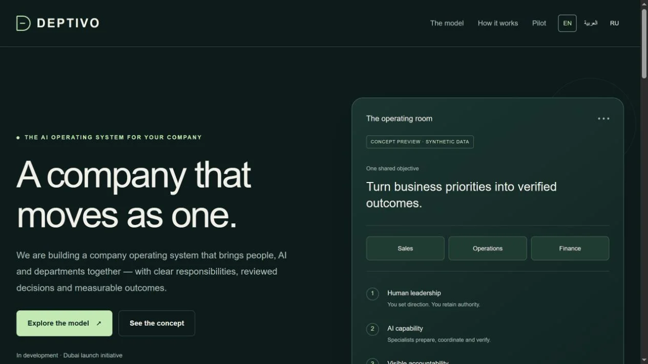Project visual: DEPTIVO