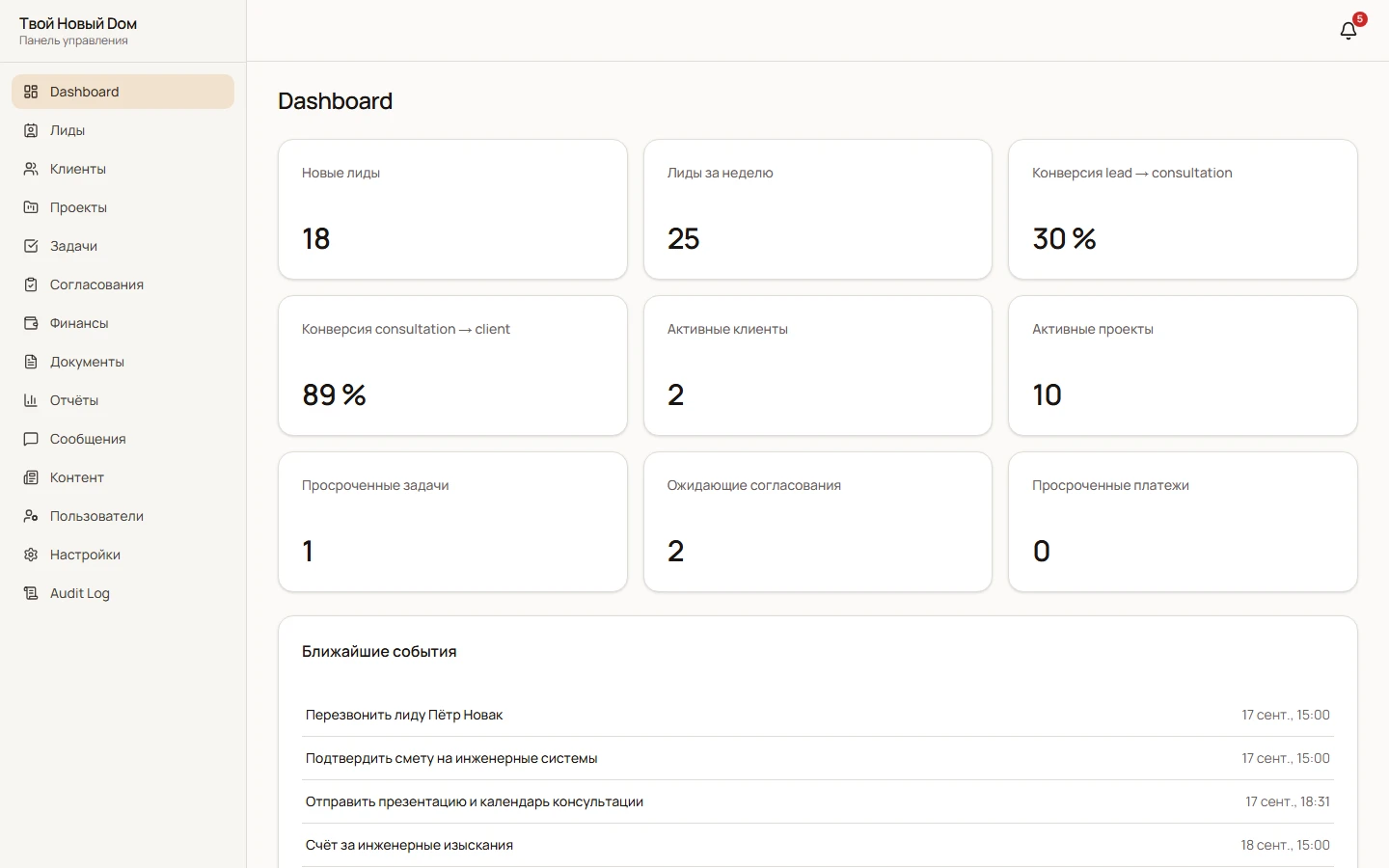 Project visual: Tvoy Novyy Dom